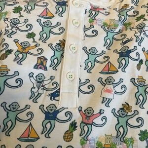 New roller rabbit medium Charleston print pajamas pants Henley